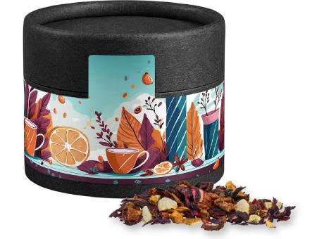 Früchtetee gute Laune, ca. 18g, Kraftpapierdose Mini schwarz