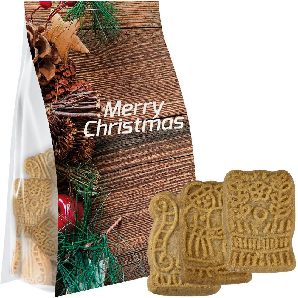 Spekulatius, 100g, Express Blockbodenbeutel mit Werbereiter