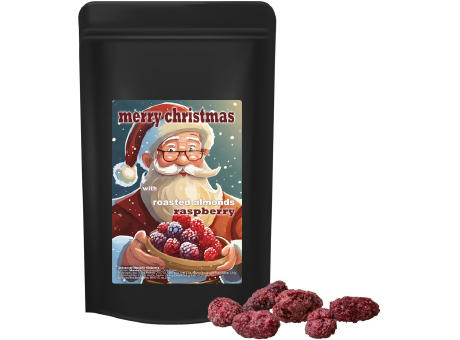 Gebrannte Mandeln Himbeere, ca. 80g, Standbeutel Midi schwarz