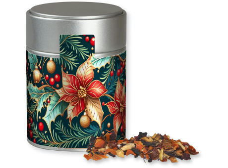 Kaminfeuer Tee, ca. 60g, Metalldose Midi silber