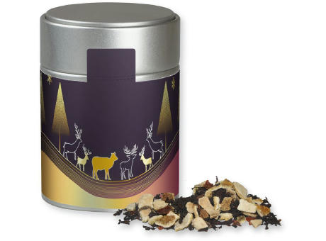Wintertage Tee, ca. 70g, Metalldose Midi silber
