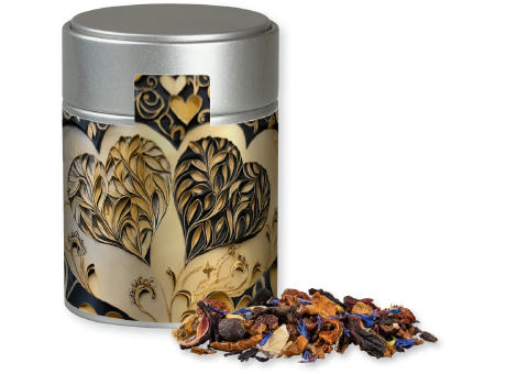 Christkindl Tee, ca. 50g, Metalldose Midi silber