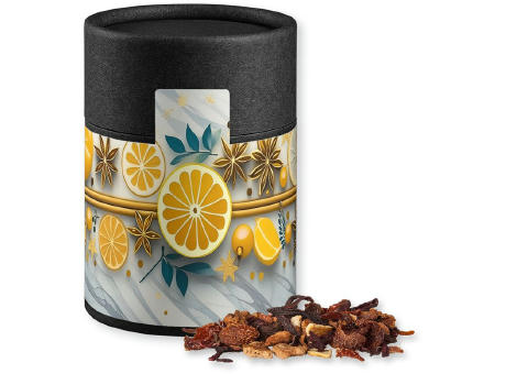 Glühweingewürz fein, ca. 60g, Kraftpapierdose Midi schwarz