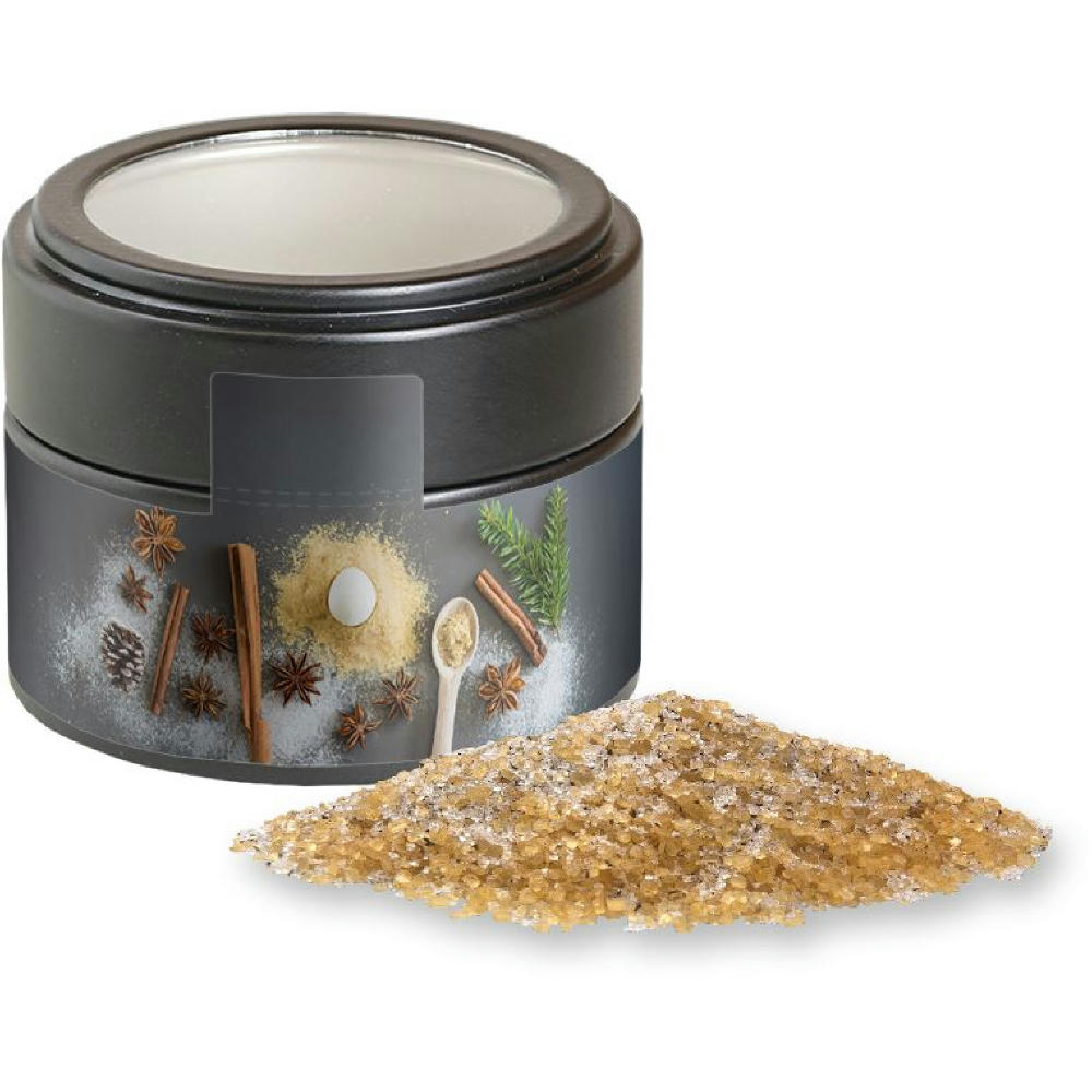 Vanillezucker, ca. 85g, Metalldose Mini mit Sichtfenster schwarz