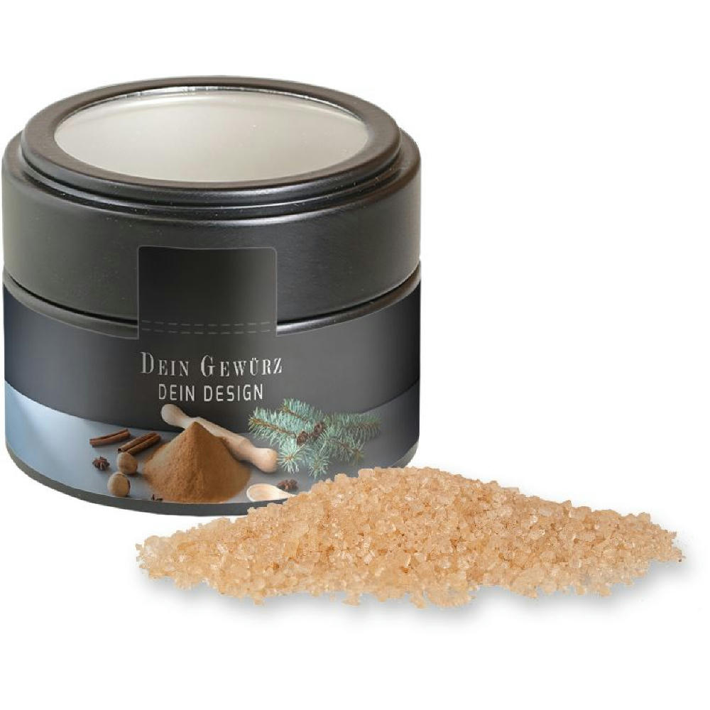 Gewürzmischung Lebkuchen, ca. 70g, Metalldose Mini mit Sichtfenster schwarz