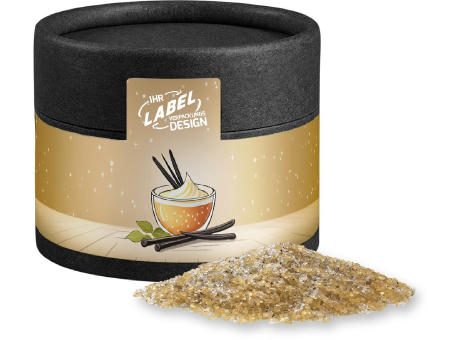 Vanillezucker, ca. 55g, Kraftpapierdose Mini schwarz