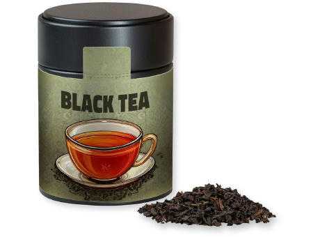Schwarztee, ca. 45g, Metalldose Midi schwarz