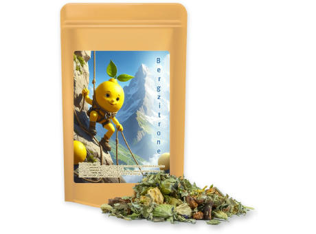 Kräutertee Bergtee & Zitrus, ca. 35g, Standbeutel Midi