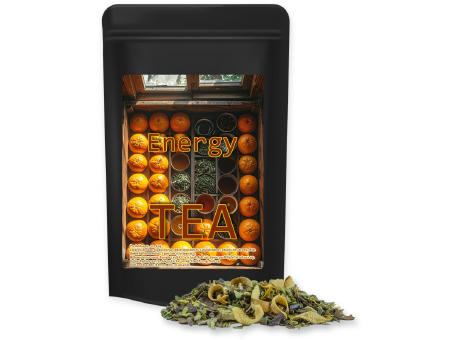 Matetee Orange, ca. 35g, Standbeutel Midi schwarz