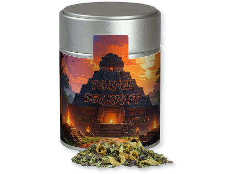 Matetee Orange, ca. 40g, Metalldose Midi silber