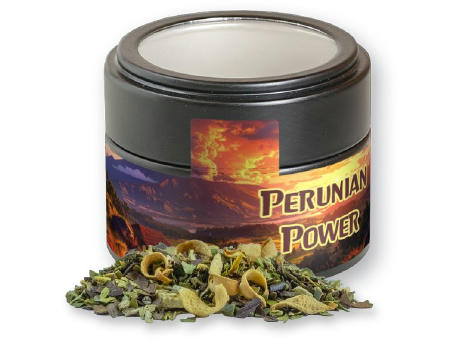 Matetee Orange, ca. 19g, Metalldose Mini mit Sichtfenster schwarz