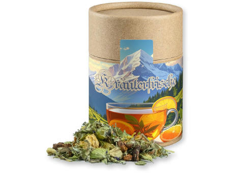 Kräutertee Bergtee & Zitrus, ca. 27g, Kraftpapierdose Midi
