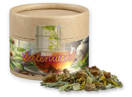 Kräutertee Seelenwohl, ca. 11g, Kraftpapierdose Mini