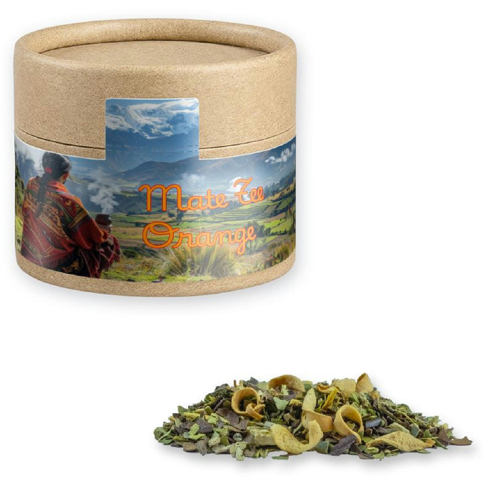Matetee Orange, ca. 16g, Kraftpapierdose Mini