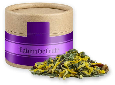 Kräutertee Lavendel, ca. 11g, Kraftpapierdose Mini