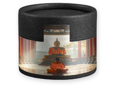 Kräutertee Seelenwohl, ca. 11g, Kraftpapierdose Mini schwarz