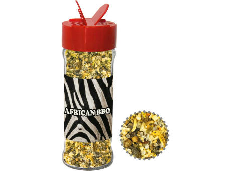 Gewürzmischung African BBQ, ca. 45g, Glas mit Streuaufsatz