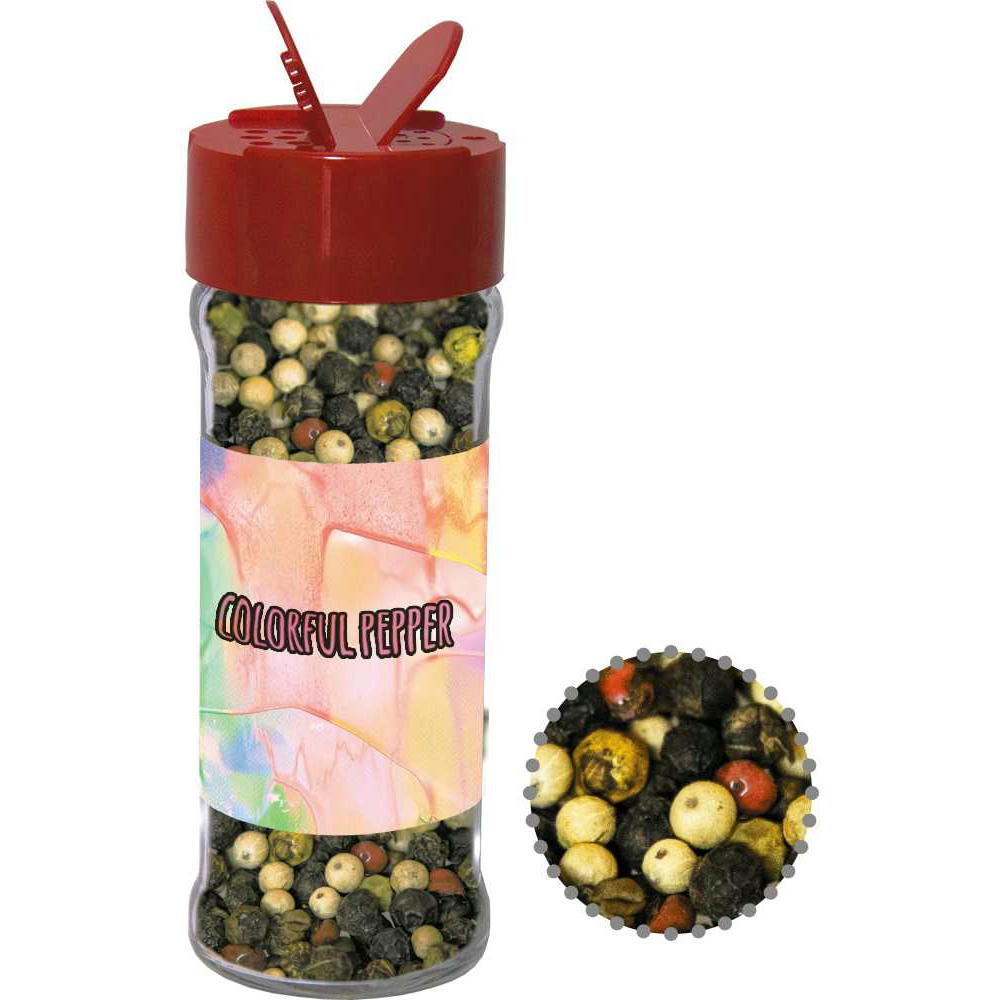 Gewürzmischung bunte Pfefferkörner, ca. 45g, Glas mit Streuaufsatz