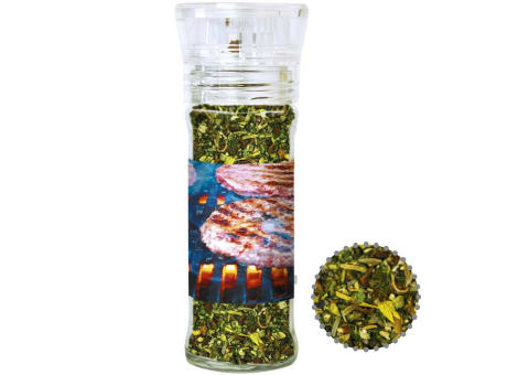 Gewürzmischung Kräuter-Steakgewürz, ca. 30g, transparente Gewürzmühle