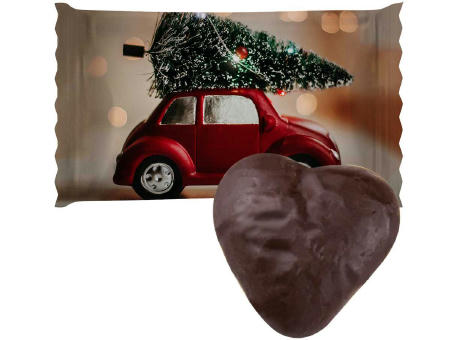 Lebkuchen Schokoherzen gefüllt, ca. 12g, Flowpack