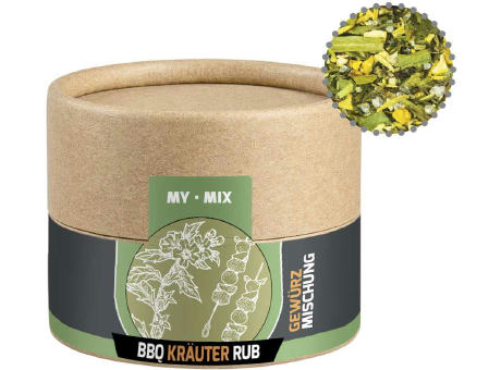 Gewürzmischung BBQ Kräuter Rub, ca. 28g, Kraftpapierdose Mini