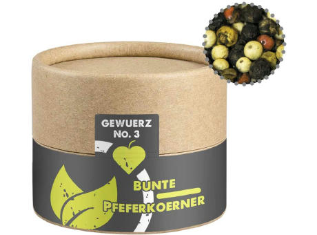 Gewürzmischung bunte Pfefferkörner, ca. 38g, Kraftpapierdose Mini