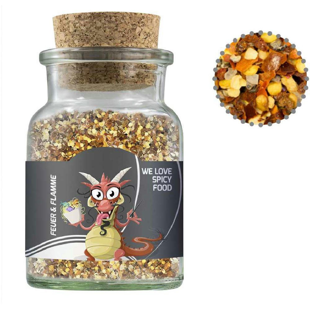 Gewürzmischung Feuer und Flamme, ca. 75g, Korkenglas