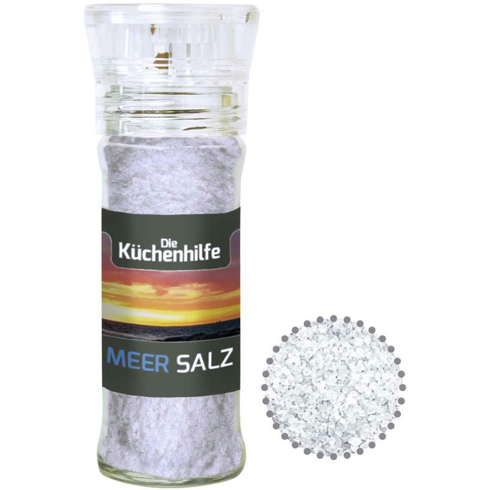 Meersalz, ca. 80g, transparente Gewürzmühle