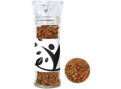 Gewürzmischung Mediterraner Veggie Mix, ca. 35g, transparente Gewürzmühle