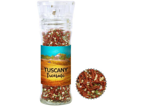 Gewürzmischung Toskanische Bruschetta, ca. 35g, transparente Gewürzmühle