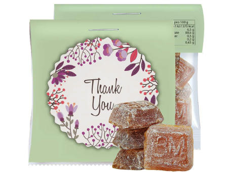 Bayrisch Malz Bonbons (vegan), ca. 17g, Express Midi-Tüte mit Werbereiter