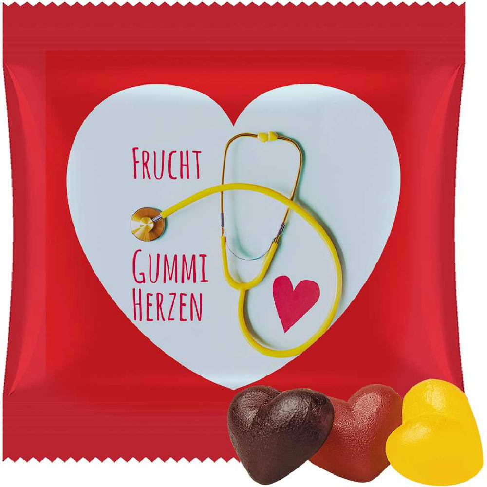 Fruchtgummi-Herzen (vegan), ca. 20g, Maxi-Tüte