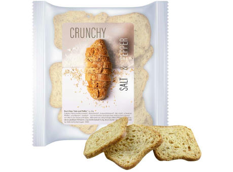 Brot Chips Salz und Pfeffer (vegan), ca. 20g, Express Maxi-XL-Tüte mit Etikett