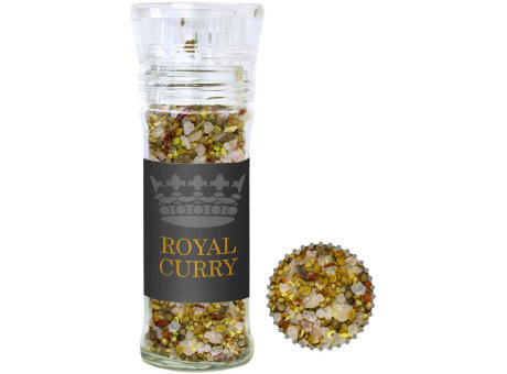 Royal Curry, ca. 60g, transparente Gewürzmühle