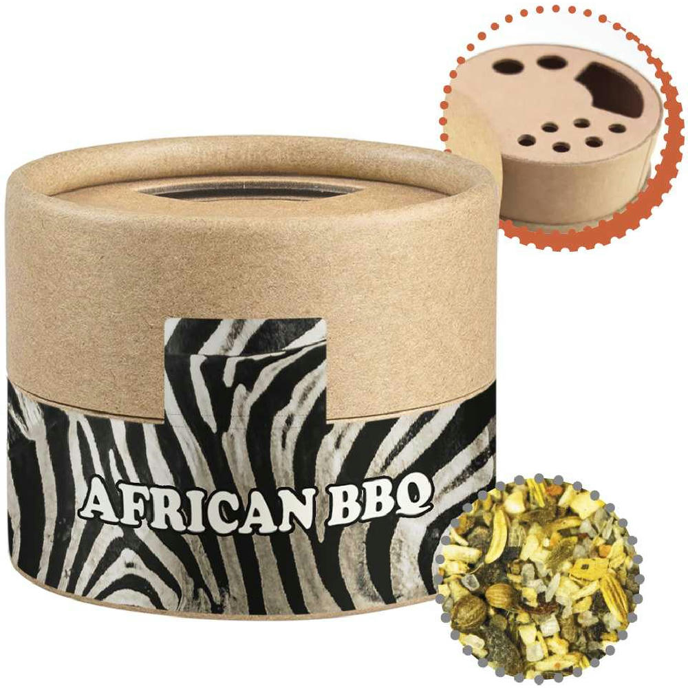Gewürzmischung African BBQ, ca. 40g, Kraftpapierstreuer Mini