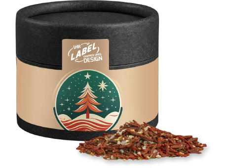 Weihnachts Gewürzmischung Salat, ca. 30g, Kraftpapierdose Mini schwarz