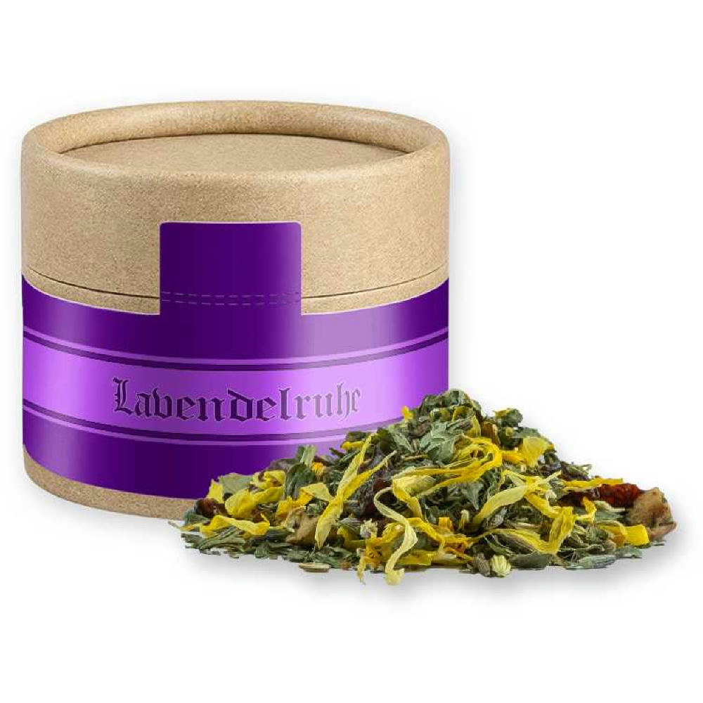 Kräutertee Lavendel, ca. 11g, Kraftpapierdose Mini