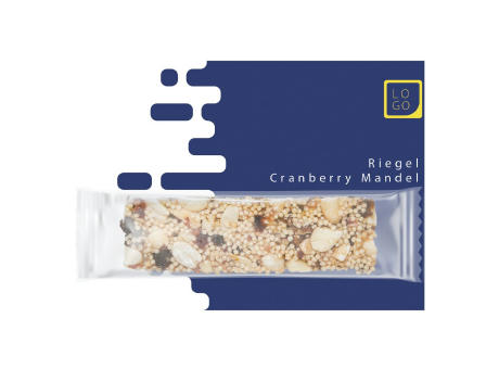Knusperriegel Cranberry-Mandel, ca. 25g, Werbekarte