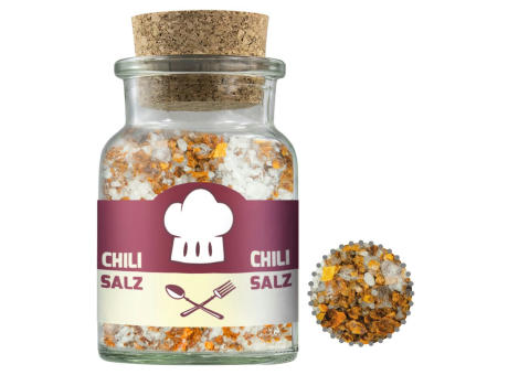 Gewürzmischung Chili-Salz, ca. 55g, Korkenglas