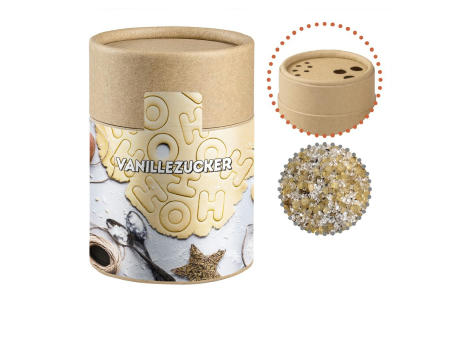 Vanillezucker, ca. 150g, Biologisch abbaubarer Eco Pappstreuer Midi