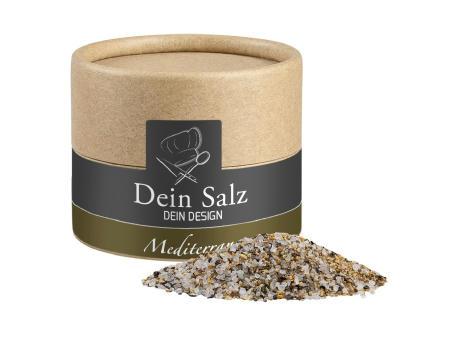 Mediterranes Salz, ca. 50g, Biologisch abbaubare Eco Pappdose Mini