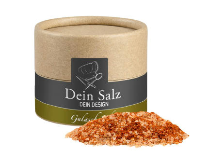 Gulasch Schaschlik Salz, ca. 55g, Biologisch abbaubare Eco Pappdose Mini