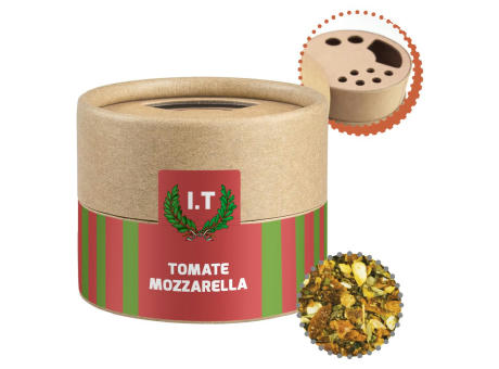 Gewürzmischung Tomate-Mozzarella, ca. 28g, Biologisch abbaubarer Eco Pappstreuer Mini