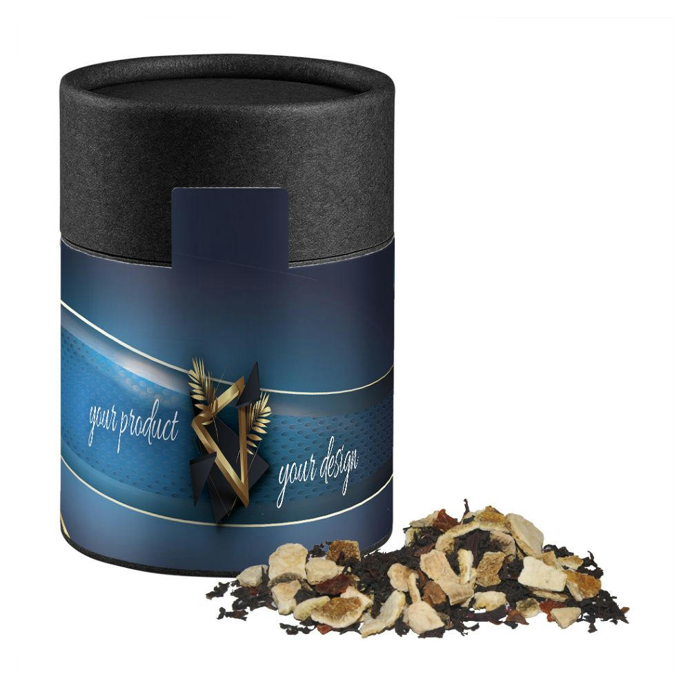 Wintertage Tee, ca. 70g, Biologisch abbaubare Eco Pappdose Midi schwarz