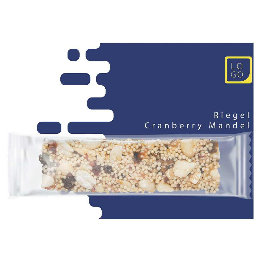 Knusperriegel Cranberry-Mandel, ca. 25g, Werbekarte