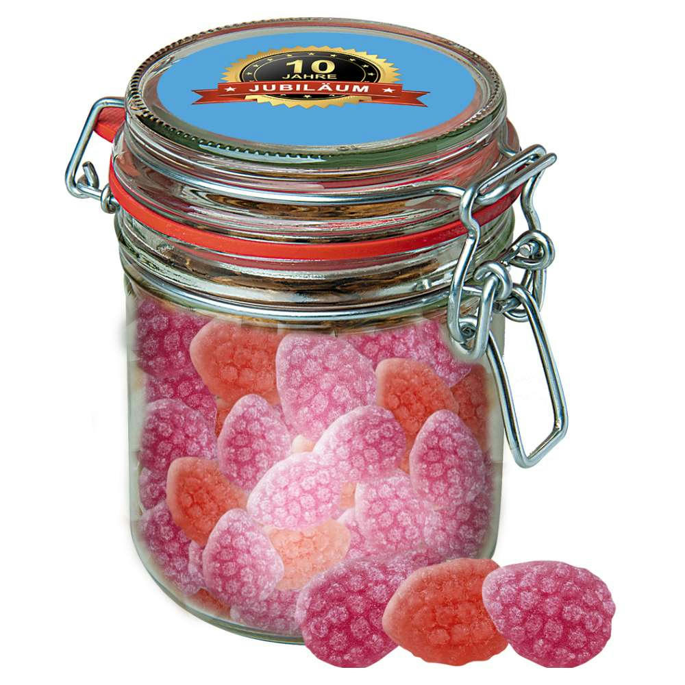 Erdbeer Chili Bonbons, ca. 200g, Bonbonglas Maxi