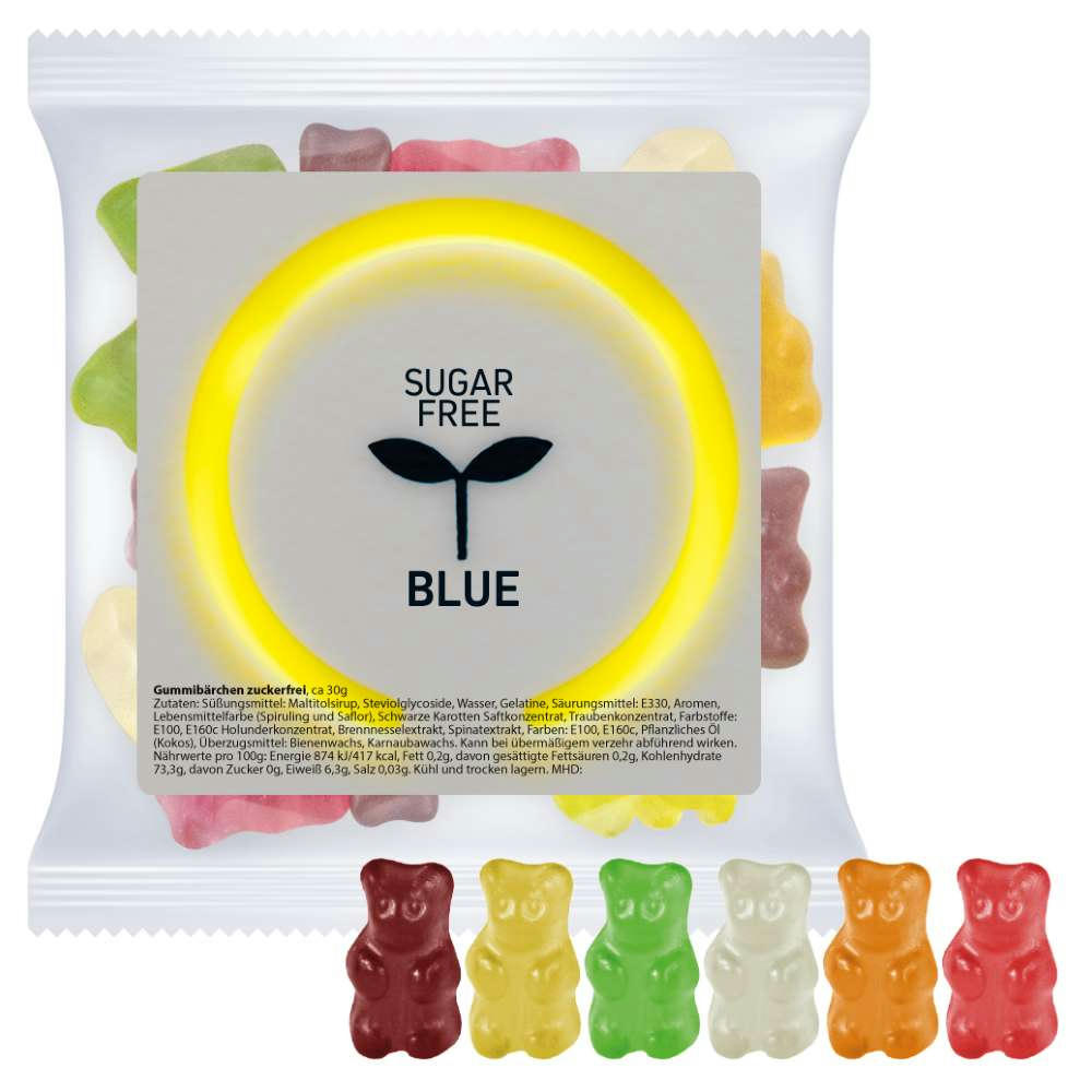 Gummibärchen zuckerfrei, ca. 30g, Express Maxi-Tüte mit Etikett