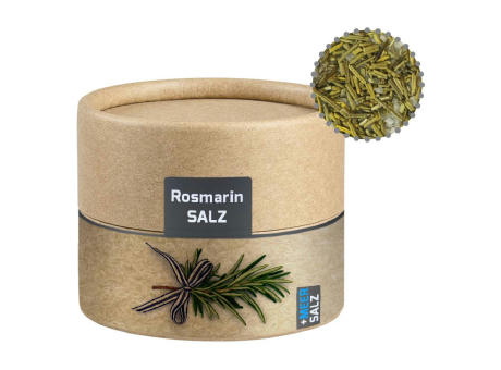 Gewürzmischung Rosmarin-Salz, ca. 52g, Biologisch abbaubare Eco Pappdose Mini