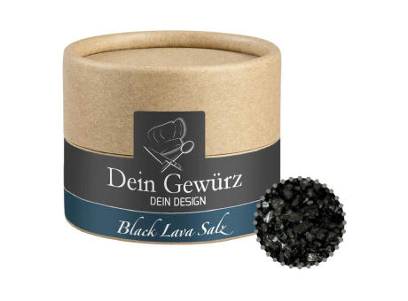Gewürzmischung Black Lava Salz, ca. 75g, Biologisch abbaubare Eco Pappdose Mini