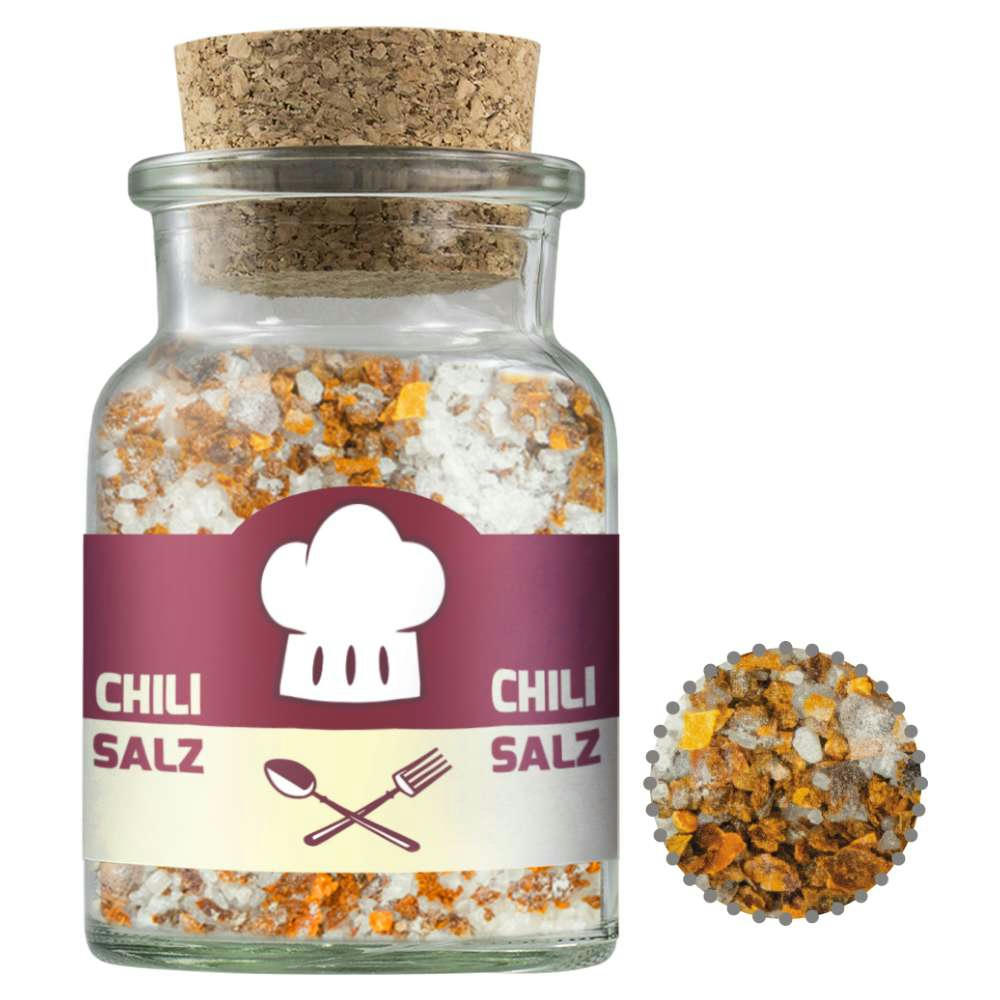 Gewürzmischung Chili-Salz, ca. 55g, Korkenglas